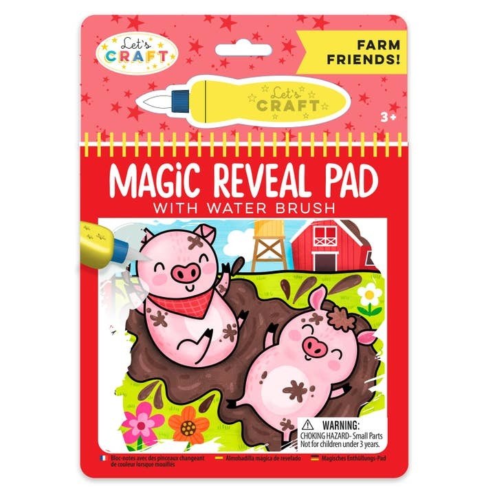 Magic Reveal Pad with Water Brush Farm Friends