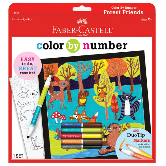 Color by Number Forest Friends