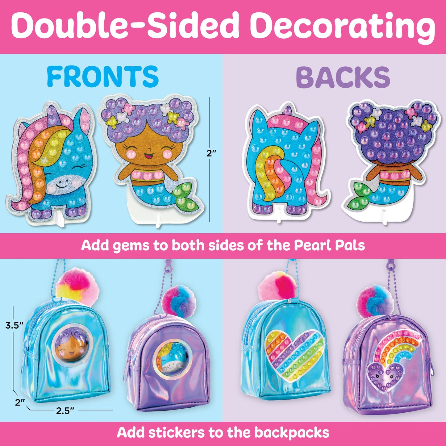 Bubble Gems Back Pack Keychains Kit