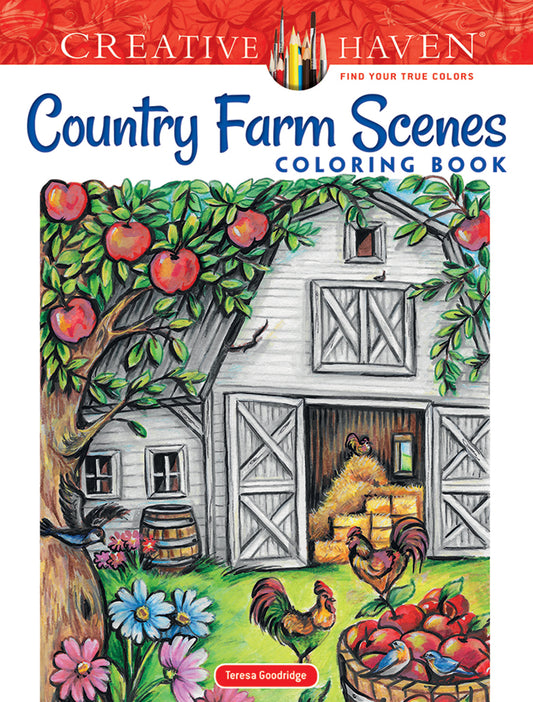 Country Farm Scenes Coloring Book