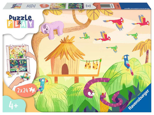 Puzzle & Play: Jungle Exploration 2X24pc