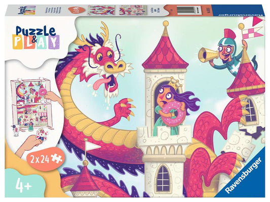 Puzzle & Play: Donut Dragon 2X24pc