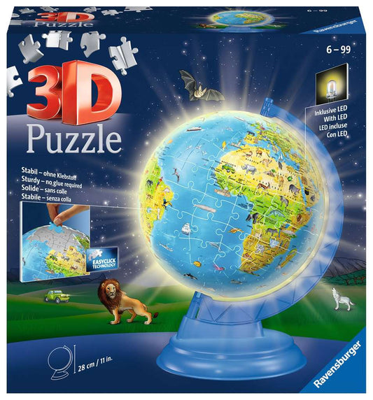 Childrens 3D Light-Up Globe 188pc