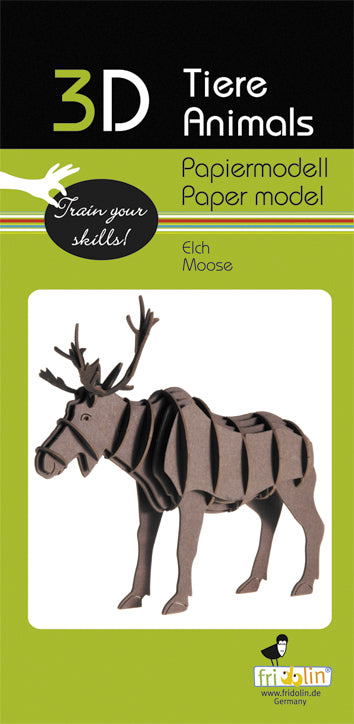 3D Paper Model Moose