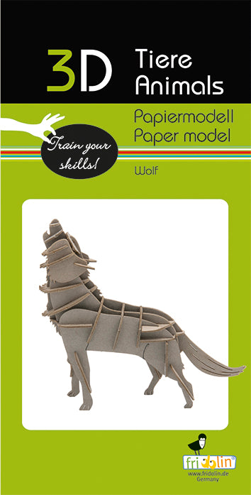 3D Paper Model Wolf