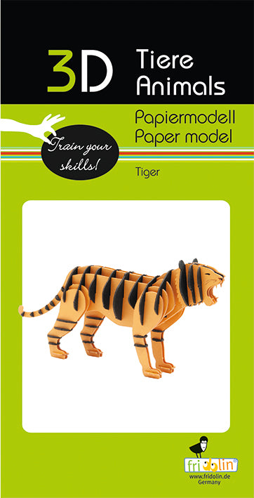 3D Paper Model Tiger