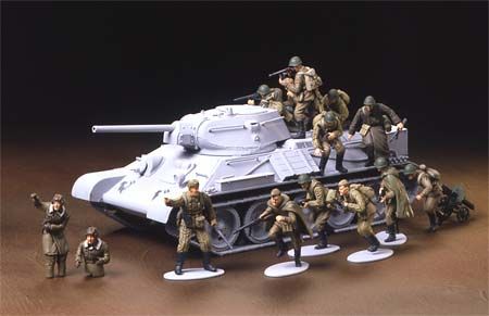 WWII RUSSIAN INFANTRY & TANK CREW 1/48