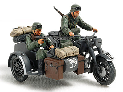 German Motorcycle & Sidecar 1/48