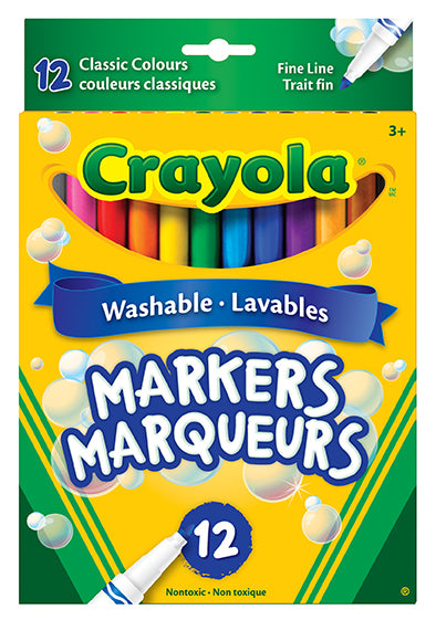 Washable Fine Markers (12 pc)