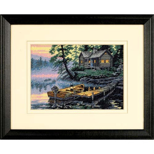 Morning Lake Counted Cross Stitch Kit 7X5"