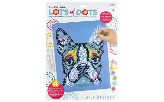 Lots of Dots Colorful Dog 9X12"