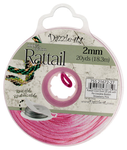 Rattail 18.3m 1.5mm Strawberry