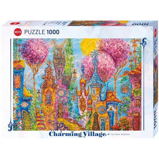 Pink Trees Charming Village 1000pc