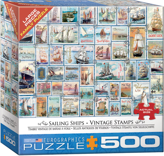 Sailing Ships Vintage Stamps 500pc