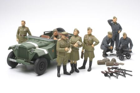 RUSSIAN FIELD CAR GAZ-67B W/OFFICER 1/48