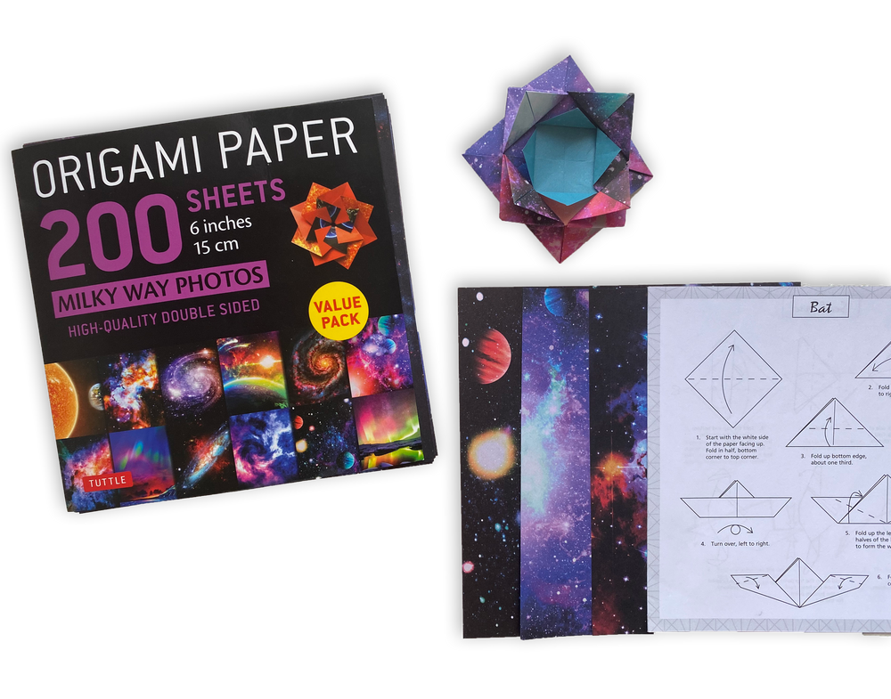 Origami Paper 200 Milky Way Photos Sheets 6"