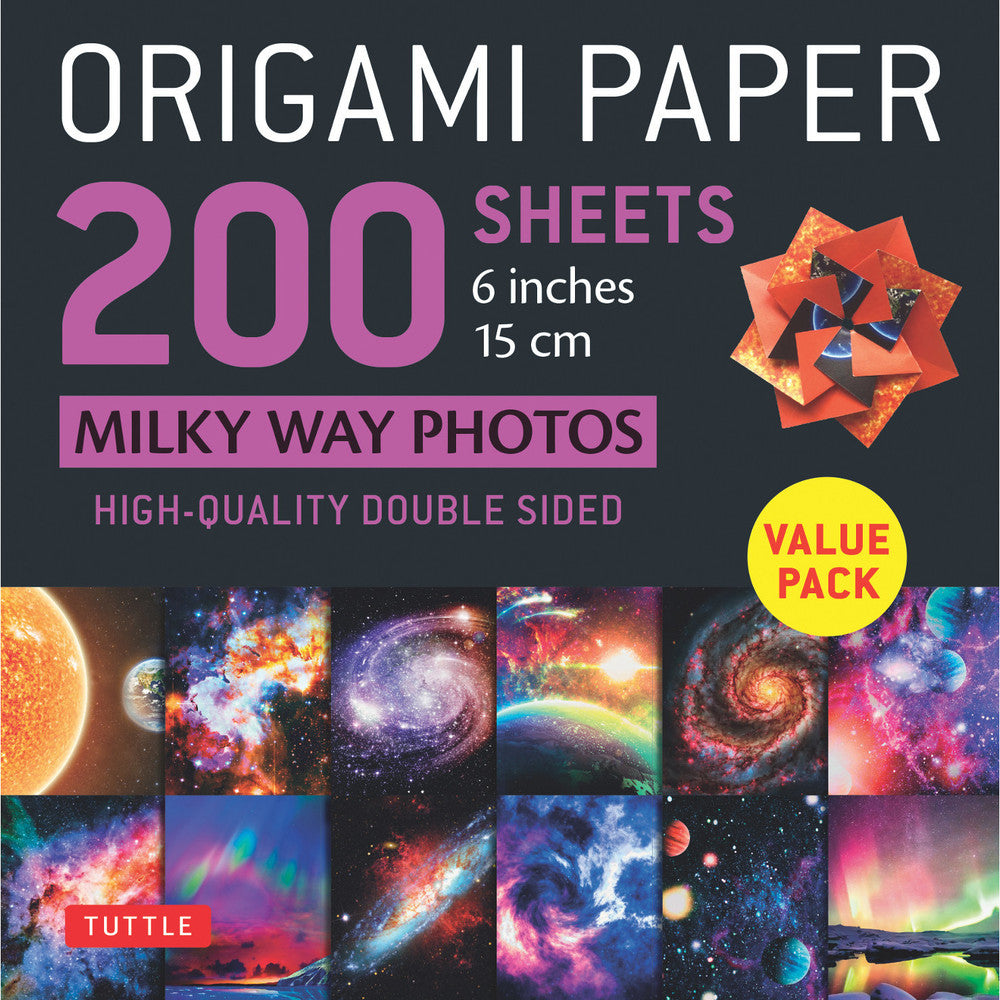 Origami Paper 200 Milky Way Photos Sheets 6"