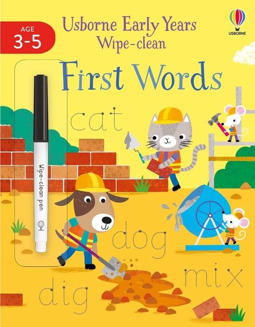 Wipe-Clean First Words Age 3-5 Book