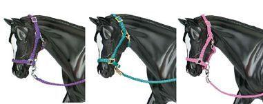 NYLON HALTERS THREE COLORS W/LEAD ROPE