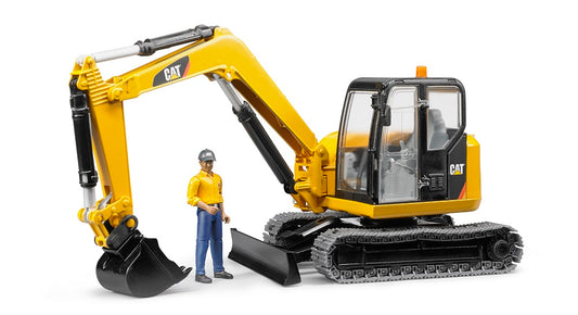 CATERPILLAR MINI EXCAVATOR w/ WORKER