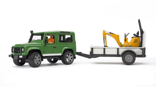 Land Rover Defender w/ Trailer & Worker