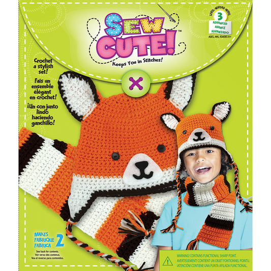 Sew Cute Crochet Fox Hat & Scarf