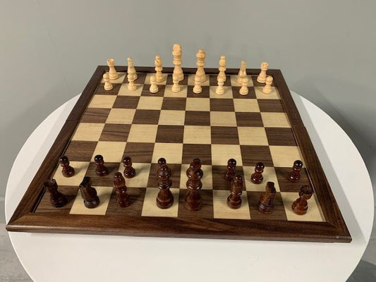 Deluxe Wooden Magnetic Chess Set 17X17"