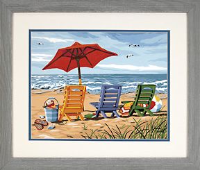 BEACH CHAIR TRIO 14X11"