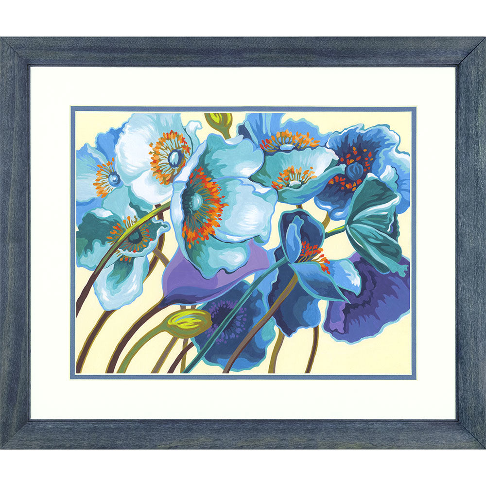 Blue Poppies 14X11"