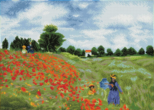 Diamond Dotz Poppy Fields 22.4X16.1"