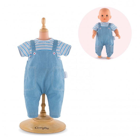 Striped T-Shirt & Overall Outfit 12"