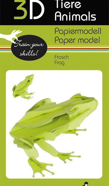 3D Paper Model Frog