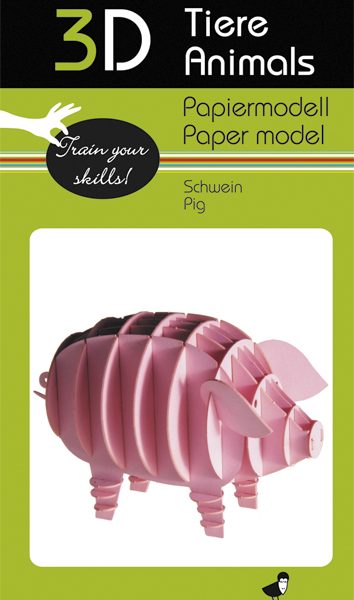 3D Paper Model Pig