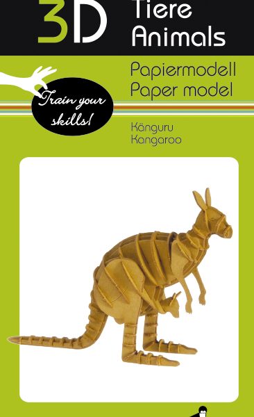 3D Paper Model Kangaroo