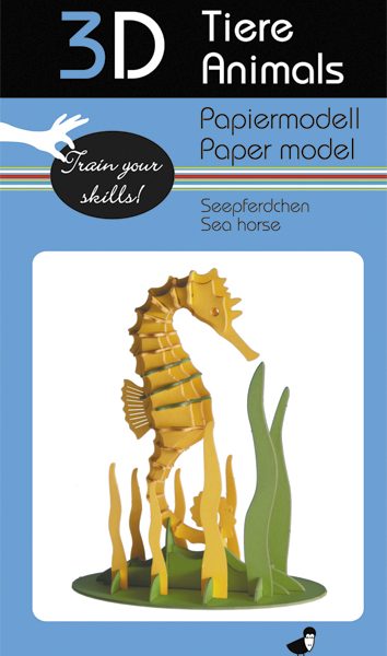 3D Paper Model Sea Horse