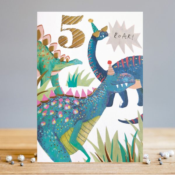 Tiny Sparkles Age 5 Dinosaur Card