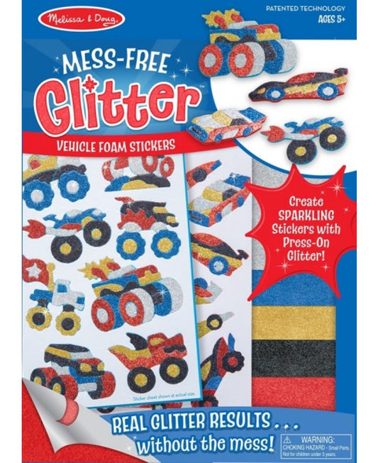 Mess Free Glitter Vehicle Foam Stickers