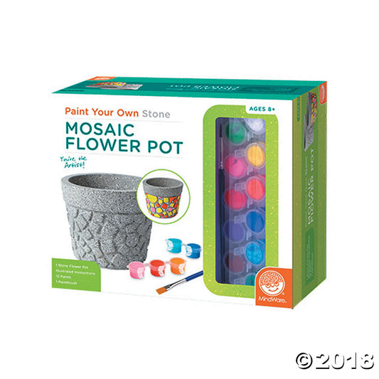 Paint Your Own Mosaic Flower Pot