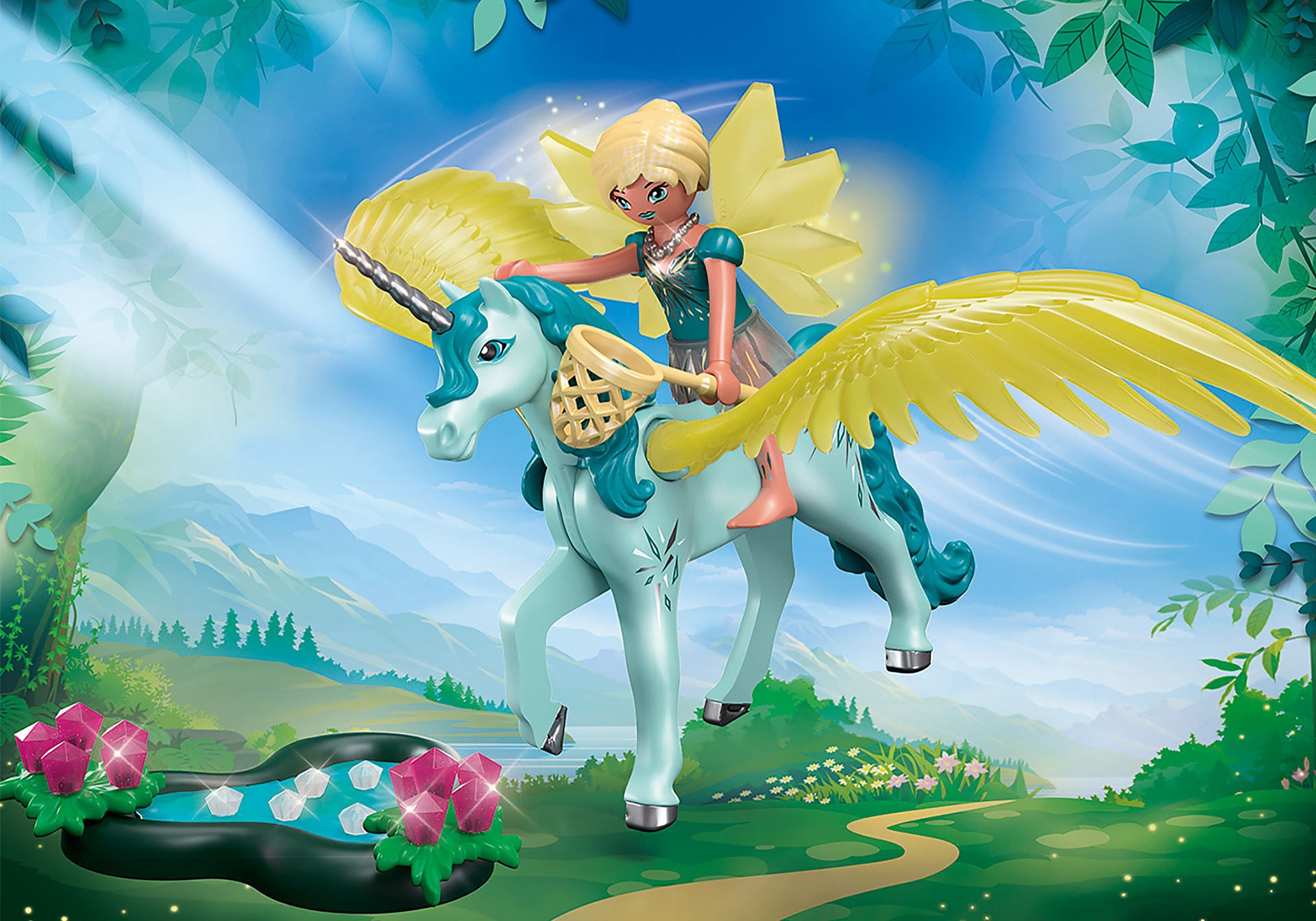 Ayuma Crystal Fairy with Unicorn