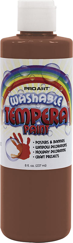 Washable Tempera Brown 8oz.