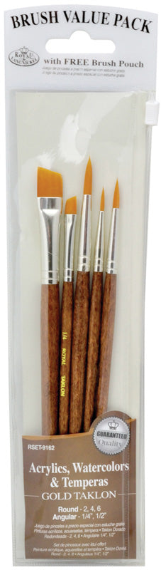 Gold Taklon Brush Set 5pc