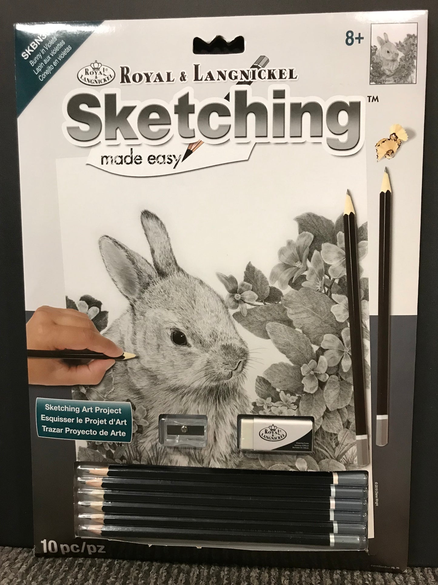 Sketching Made Easy Bunny in Violets