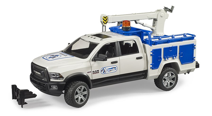 Ram Service Truck with Crane & Rotating Beacon Light