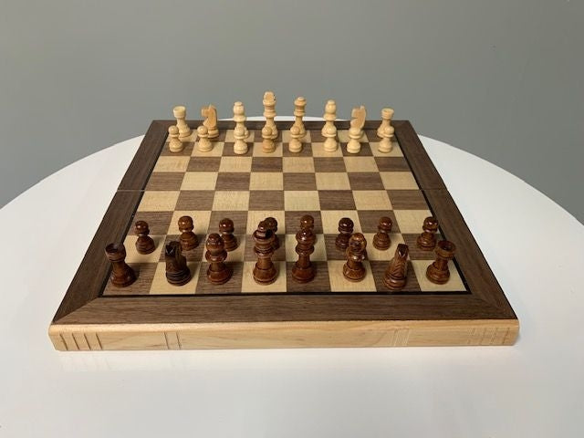 Folding Wooden Chess Set Book Type 13X13"